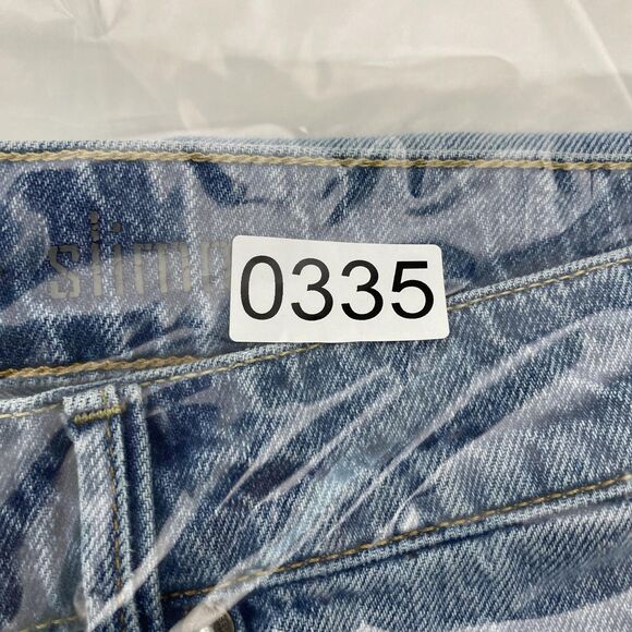 7 For All Mankind Jeans Mens 34x31 Blue Slimmy Straight Fit Denim Whiskered - Picture 11 of 11